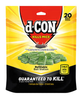 D-Con refillable mouse bait station in a corner fit supports targeted control