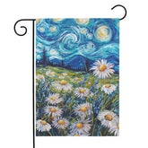Dacawin Spring Daisy Starry Night flag brightens your outdoor space with daisies and starry sky.