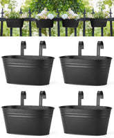 Dahey balcony rail hanging planter shown on a railing for easy herb display