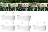 Dahey hanging planter on railing for balcony space and decor