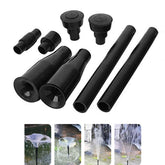 Dahszhi waterfall nozzle set with four shapes for varied pond effects