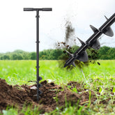 DAKEPOLE Post Hole Digger with spiral blade for precise, clean holes.
