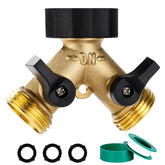 Dalmbox garden hose splitter two-way enables simultaneous watering with minimal effort