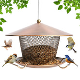 DALOHOMI metal bird feeder outdoor roof protects birds from rain