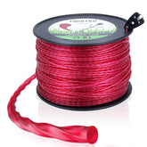 Dalom 105 trimmer line on a spool showing twisted edges for clean cuts through dense weed
