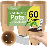Dalzom peat pots 3.1-inch with drainage promote healthy seedling roots.