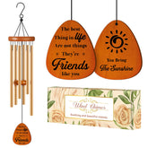 Damaigiift friendship wind chime showing six golden tubes for lasting friendship
