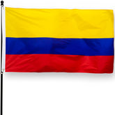 DANF Colombia flag 3x5ft front view with vivid colors and durable polyester for long-lasting display.