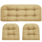 DANGHOOGY wicker loveseat cushion 19x44x4 provides soft outdoor seating comfort.