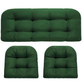 DANGHOOGY wicker loveseat cushion in green for weatherproof outdoor relaxation