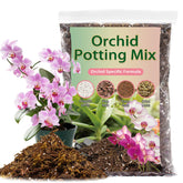 DANGKELILI orchid potting mix with bark and perlite enhances drainage and airflow.