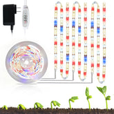 Danhh LED grow light strip with 3 heads for compact indoor gardening.