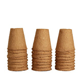 Daniel's Plants 2-Inch Naked Pot top view, natural spruce fibers suited for seed starting
