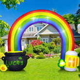 Danxilu rainbow arch inflatable enhances outdoor curb appeal with bright colors