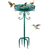 Daoeny 35in metal bird bath base provides stable outdoor support for gardens.