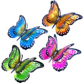 Daogtc metal butterfly wall art with double wings adds depth to walls