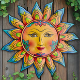Daogtc metal sun flower wall art 13in brightens indoor spaces with warm charm.