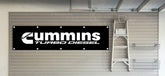 Daoops Turbo Diesel Flag 2x8ft banner ready for outdoor display.