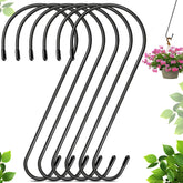 Dapute 12-inch extra-large S-hook on a branch for easy outdoor plant hanging.