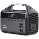 DaranEner portable power station front view highlighting compact design for travel.