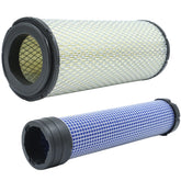 DASARYA outer and inner filter closeup for precise fit in compatible mowers.
