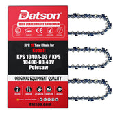 DatsenAAA 3PC 10-inch pole saw chain for Kobalt KPS 1040A-03, ready for immediate use.