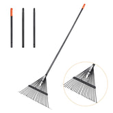 Daxguard 46 HRC steel leaf rake with 24 tines for durable lawn cleanup.
