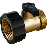 DBR Tech garden hose shut-off valve brass lever for quick, easy on/off control.