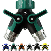 DBR Tech hose splitter 2 way front view for efficient dual watering setup