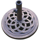 DC America UBP18181-BR umbrella base front view shows bronze finish and sturdy stability.