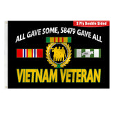 DDJEFYAO Vietnam veteran flag 3x5 double-sided for outdoor display