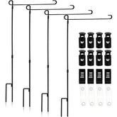 DEAYOU garden flag stand with weatherproof metal construction for outdoor decor