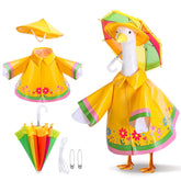 DECOHS goose raincoat in yellow enhances porch charm