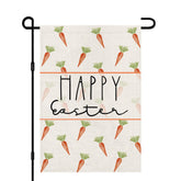 Decorhua Happy Easter Carrots flag front view with double sided readability for outdoors