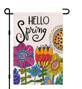 Decorhua Hello Spring Garden Flag 12x18, double-sided visibility enhances curb appeal.
