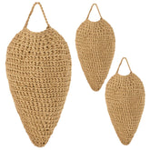DECYOOL crochet wasp nest decoy in brown for outdoor deterrence