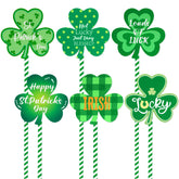 DECYOOL St Patrick's Day yard sign with green shamrocks for festive outdoor decor.