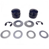 DEEG front-wheel axle hardware kit image showing sturdy components for quick mower repair.