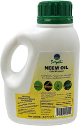 Deepthi Neem oil bottle ready for organic garden pest control.