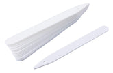 Delatanus 6-inch plant markers in white for clear seed labeling in gardens.