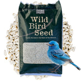 DelCo premium safflower seed bag, front view, highlighting purity and freshness.