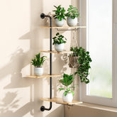 DELLAN 4-tier rotating window shelf with angled shelves for optimal sunlight