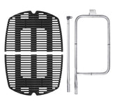 DELSbbq 7646 cast-iron grate for Weber Q series delivers even heat for consistent grilling