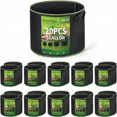 Delxo 20-pack grow bags with handles for easy transport and planting versatility.