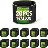 Delxo 20-pack 1-gallon grow bags ready for compact balcony gardening