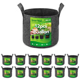 Delxo 3-gallon grow bag in grey, ideal for container gardening and portability.