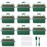 Delxo seed starter kit with 12-cell tray and dome supports organized germination and easy monitoring.