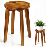 Demigo 15-inch tall acacia plant stand elevating greens for better light exposure