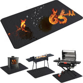 Demiwise 65x48in grill mat protecting outdoor deck from spills and stains