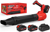 Denaztl leaf blower bundle with two batteries and charger for cordless cleaning.
